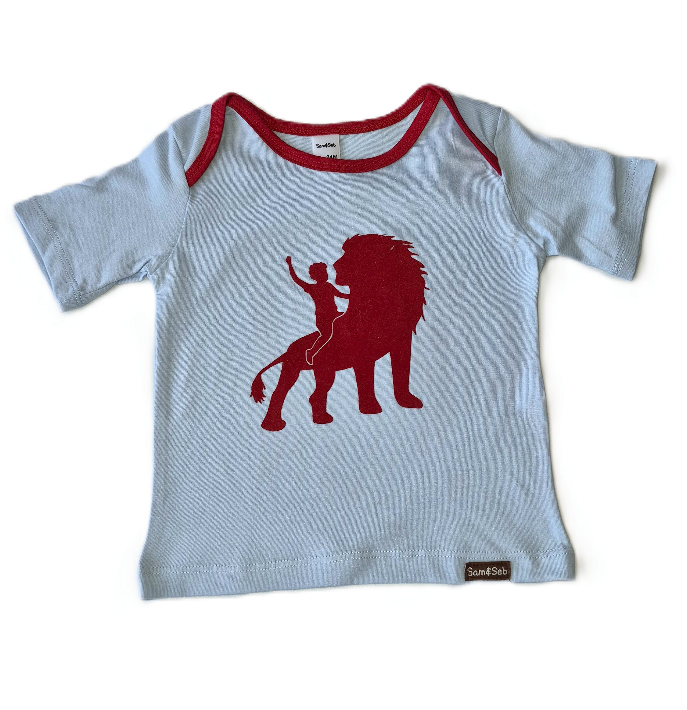 Boy on Lion Onesie/Baby Tee