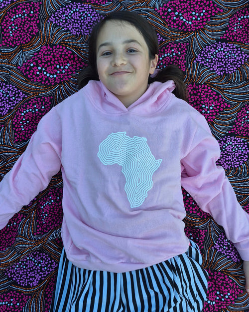Africa Hoodie Pink