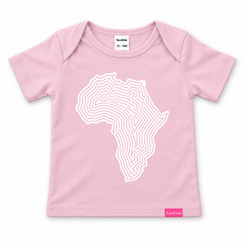 Africa Onesie / Baby Tee (Pink)